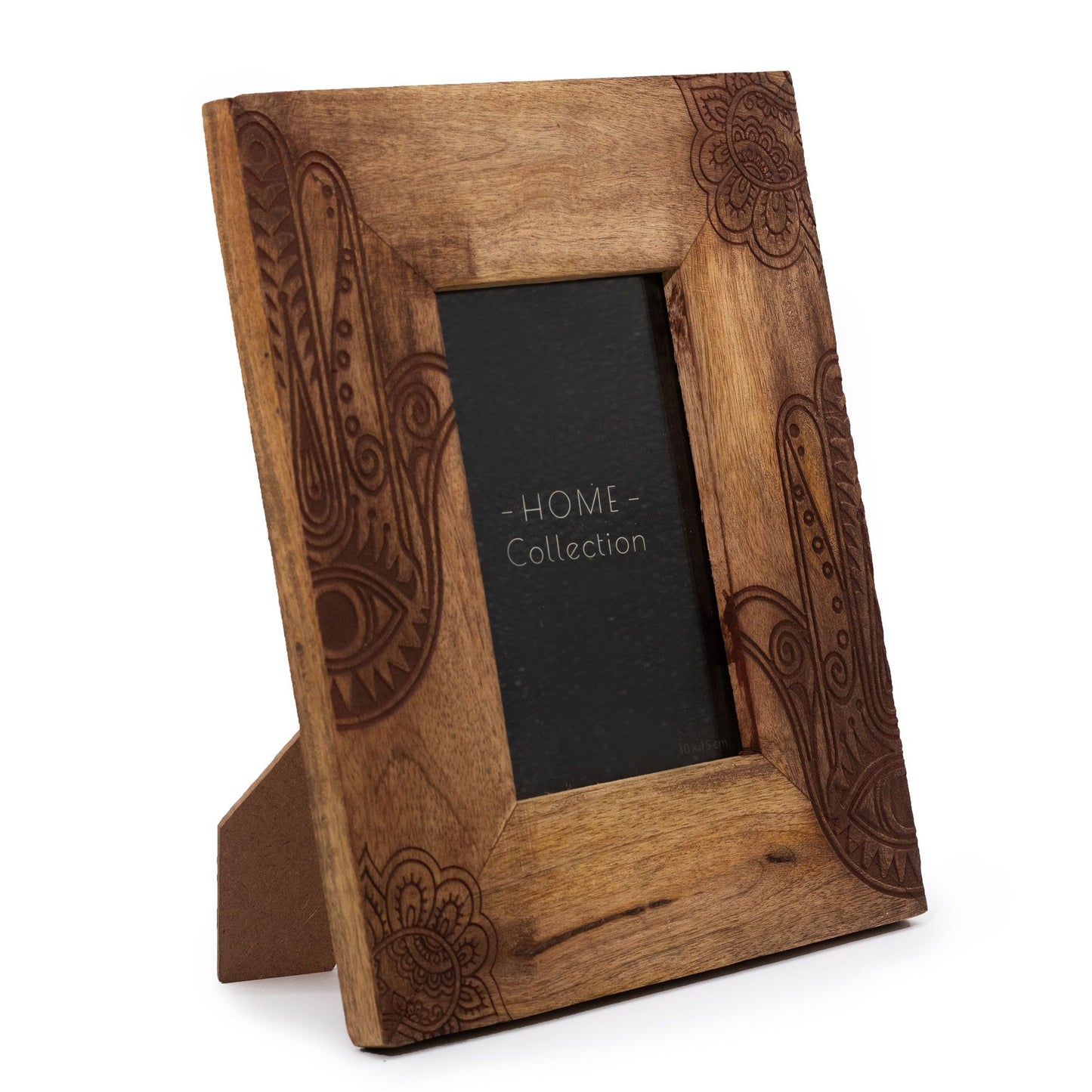 Medium Mango Wood Picture Frame (6x4in / 10x15cm Photo) - Hansa - Black