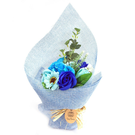 Standing Soap Flower Bouquet - Blue - Special