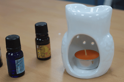 Classic White Oil Burner - Tall Owl