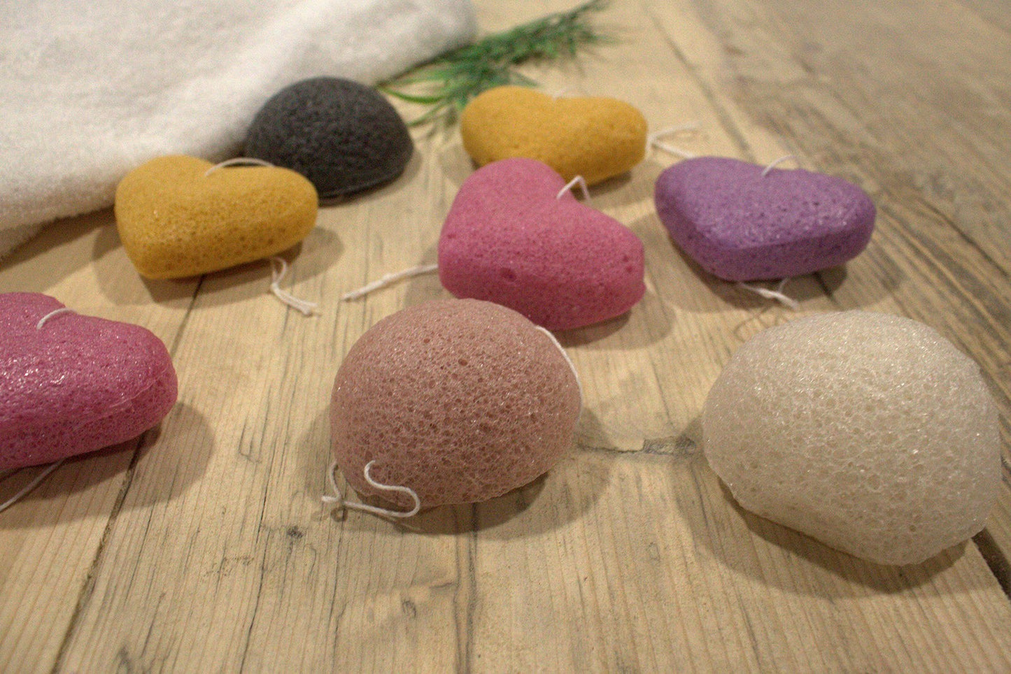 Konjac Heart Sponge - Rose