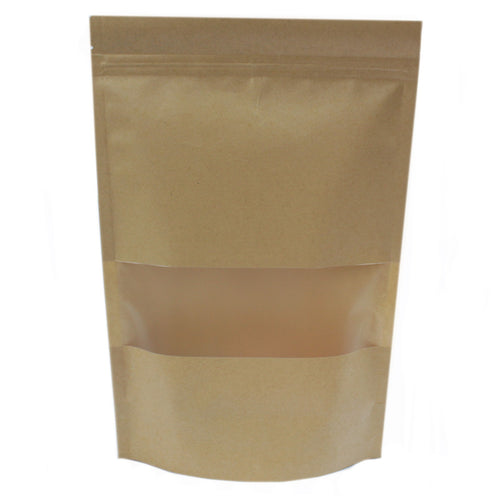 10x Kraft Window Bag 25 x 35 cm