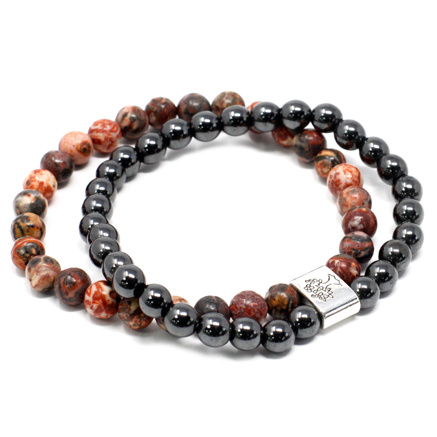 Magnetic Gemstone Bracelet - Leopard Skin Jasper