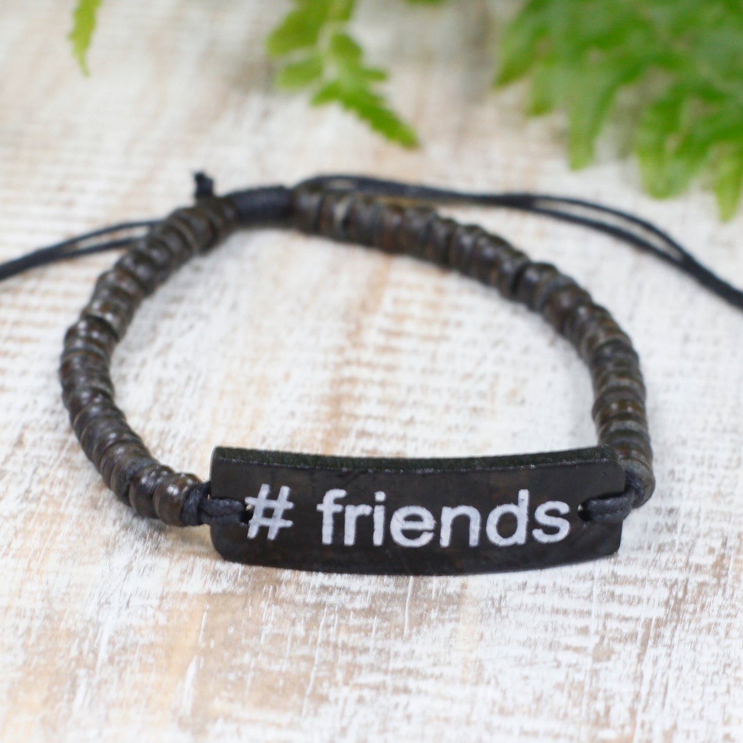 Coconut Slogan Bangle - #Friends