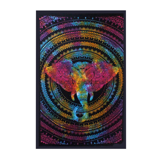 Double Cotton Bedspread + Wall Hanging - Elephant Head 230cm x 200cm