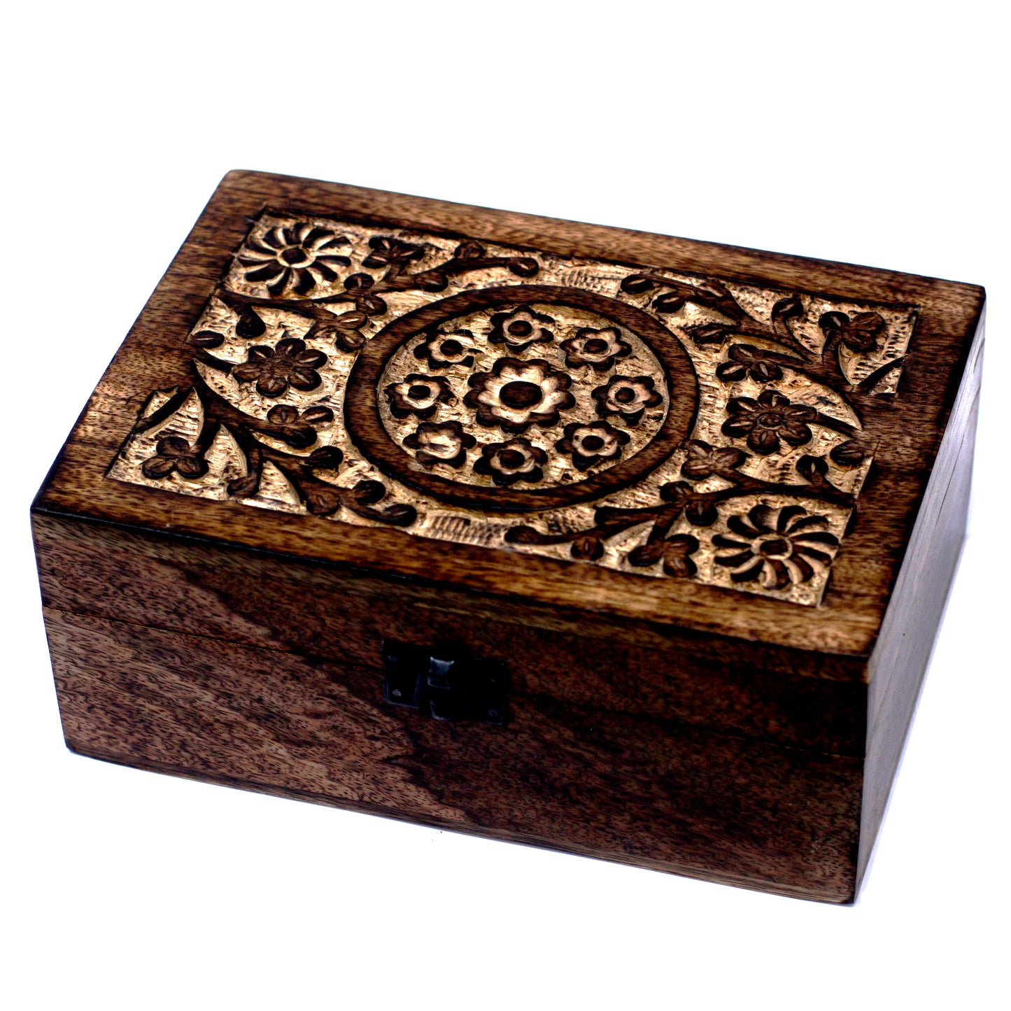 Aromatherapy Floral Carved Box (holds 24)