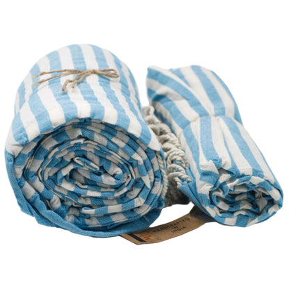 Cotton Pario Towel - 100x180 cm - Sky Blue