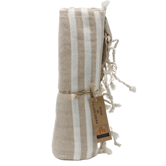 Cotton Pario Throw - 100x180 cm - Warm Sand