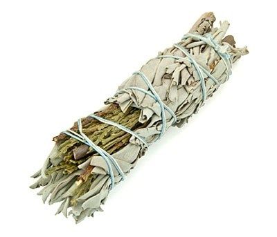 Smudge Stick (California) - White Sage & Cedar 10cm