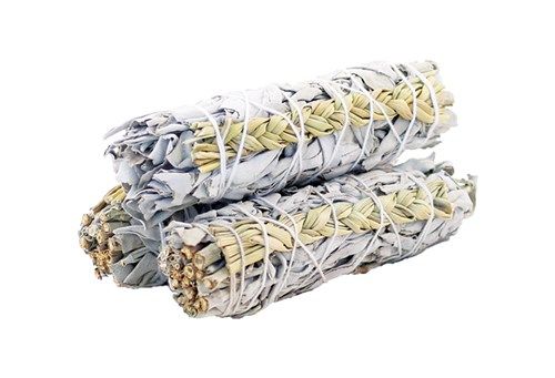 Smudge Stick (California) - White Sage & Sweetgrass 10cm