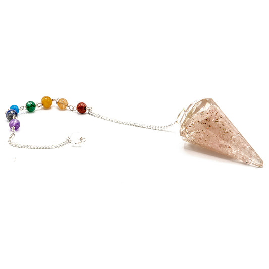 Orgonite Power Chakra Pendulum - Rose Quartz