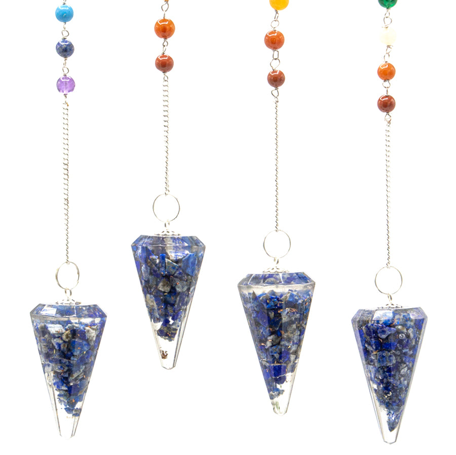 Orgonite Power Chakra Pendulum - Lapis