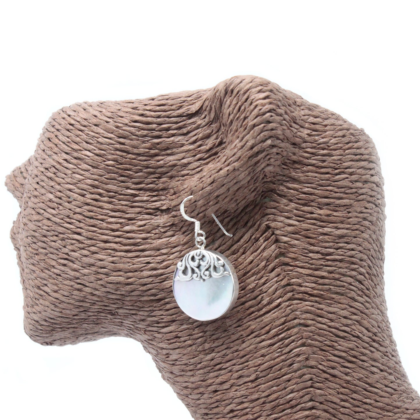 Shell & Silver Earrings - Classic Disc - Mother of Pearl