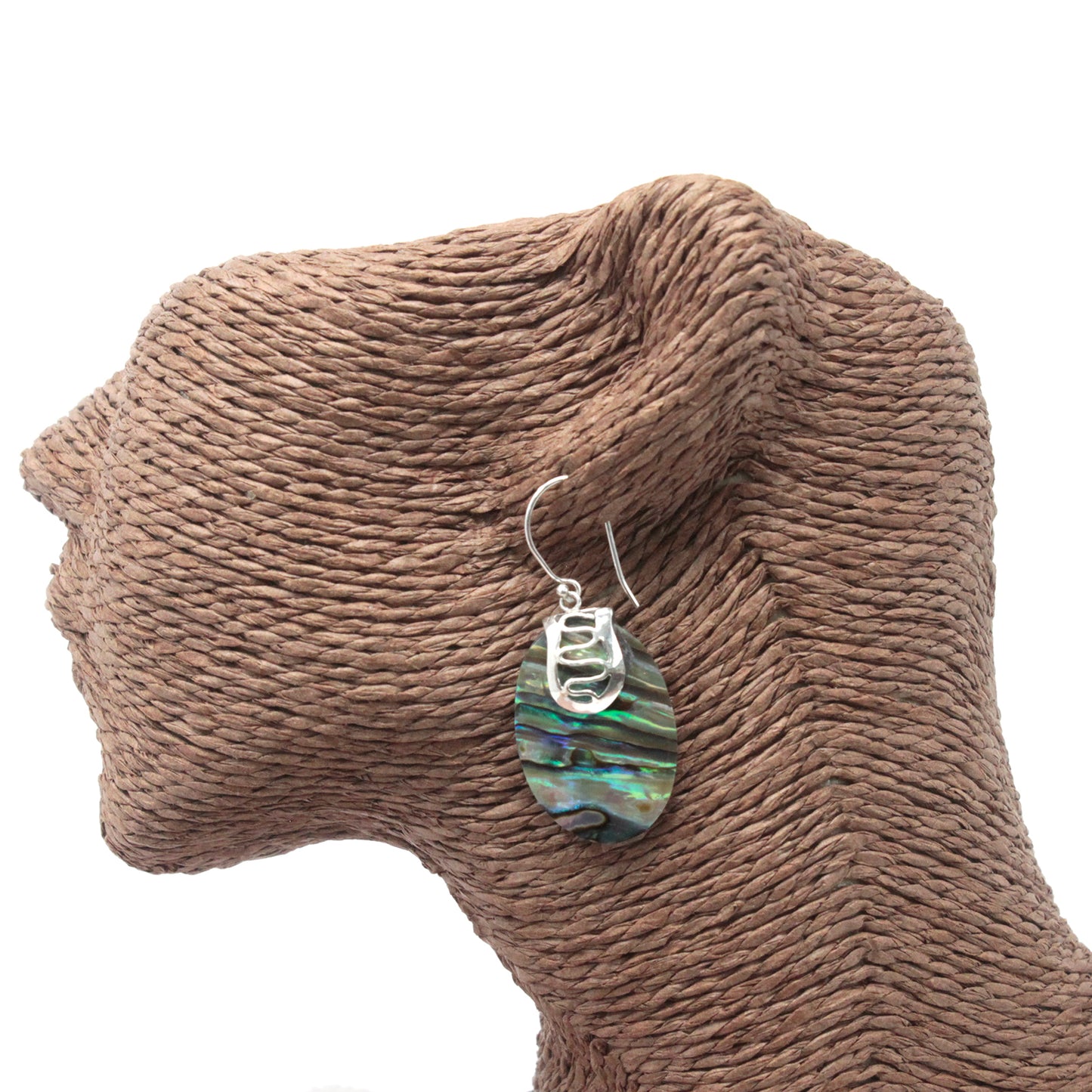 Shell & Silver Earrings - Teardrop- Abalone