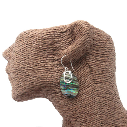 Shell & Silver Earrings - Teardrop- Abalone