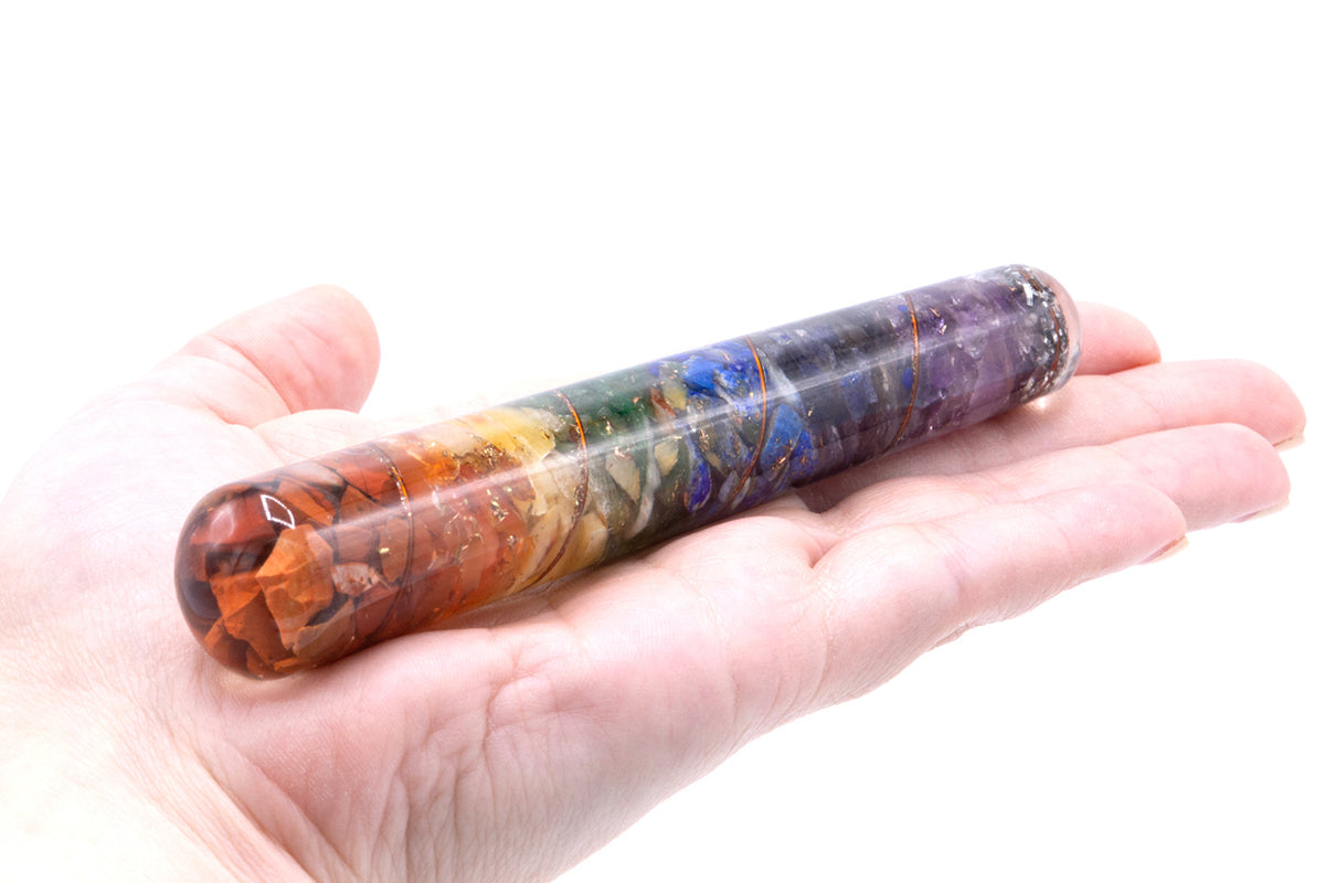 Orgonite Chackra and Copper Healing Wand - 140 x 30 mm