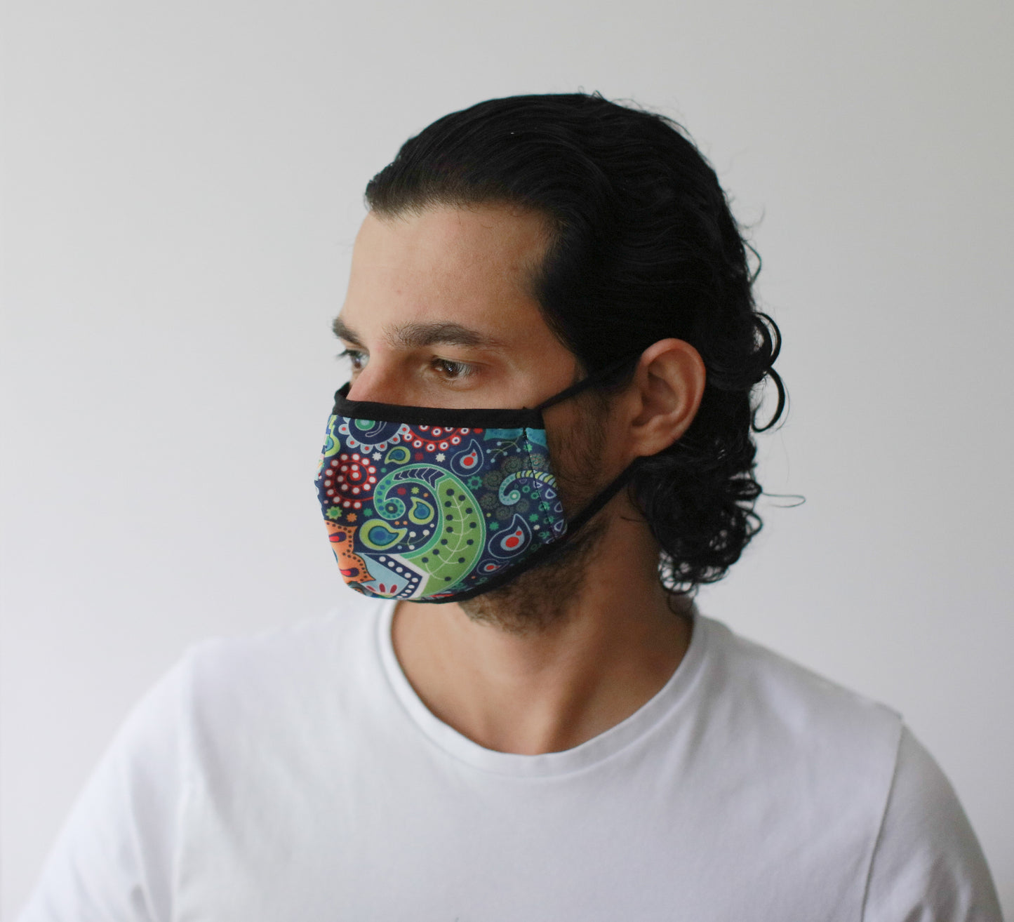 Reusable Fashion Face Covering - Funky Swirls (Adult)