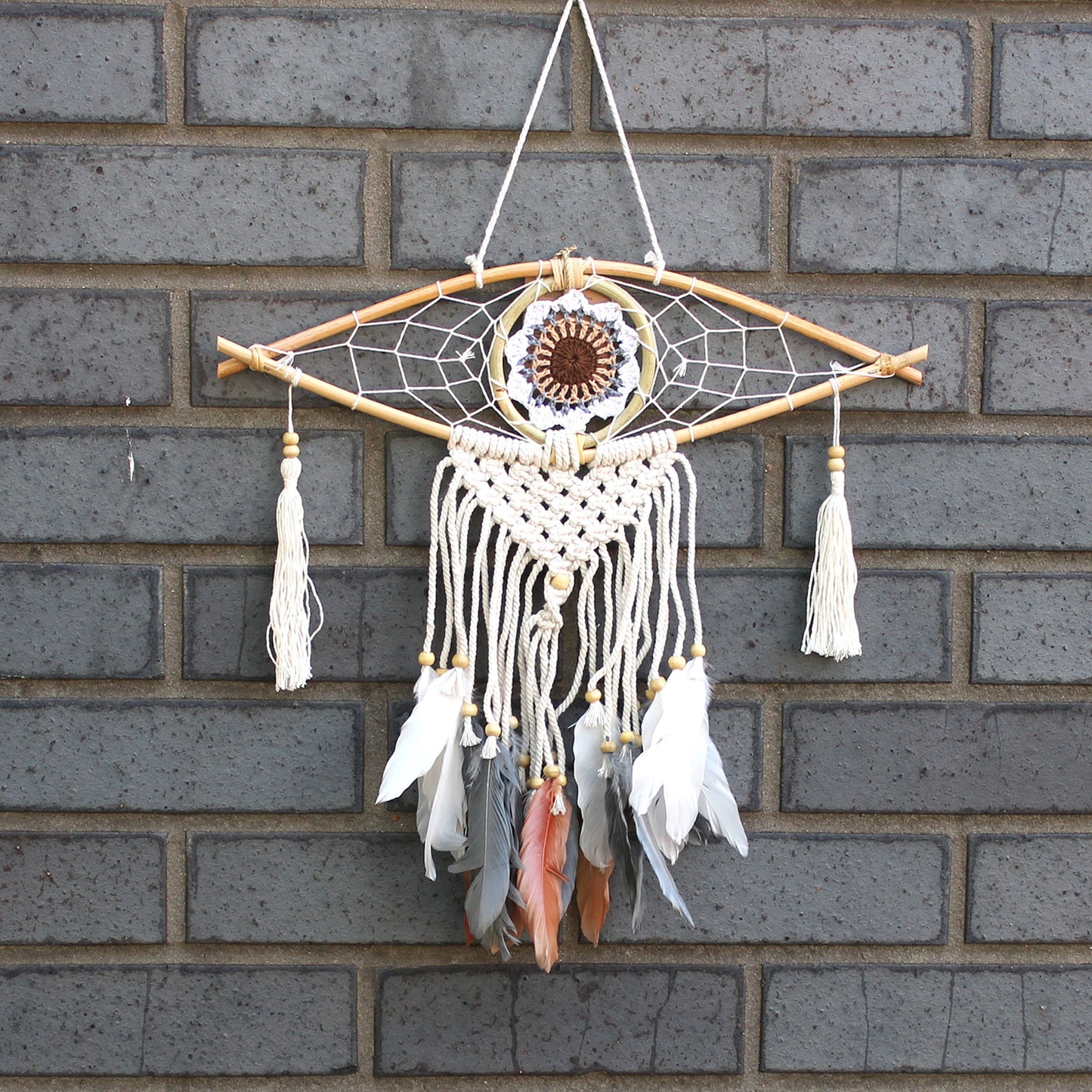 Protection Dream Catcher - Sm Macrame Eye Assorted Colours