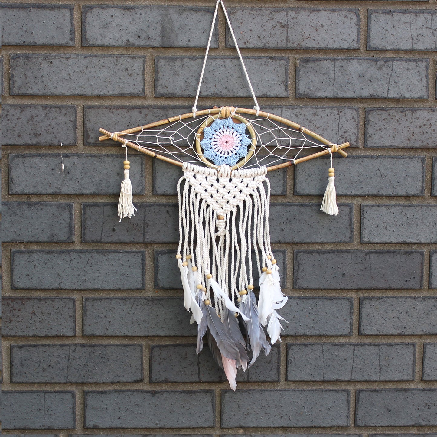 Protection Dream Catcher - Sm Macrame Eye Assorted Colours