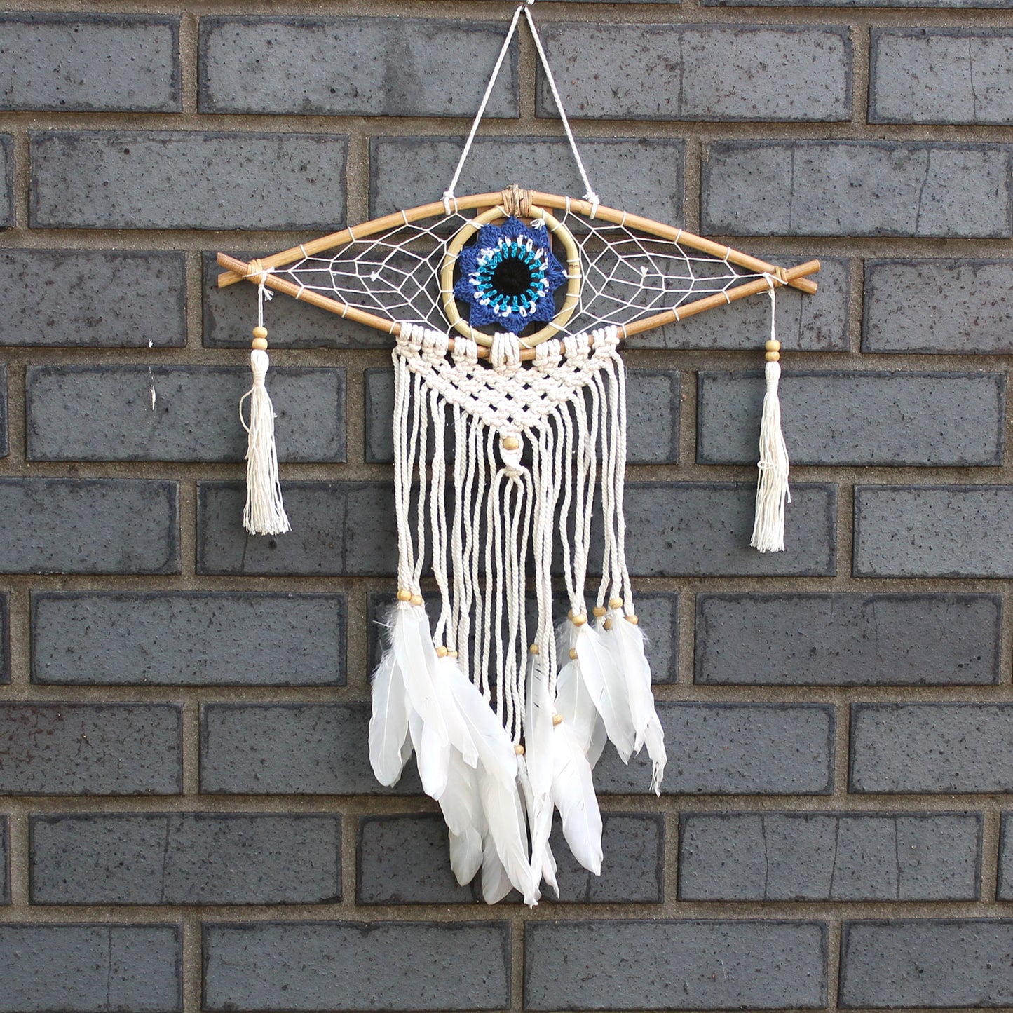 Protection Dream Catcher - Sm Macrame Eye Assorted Colours