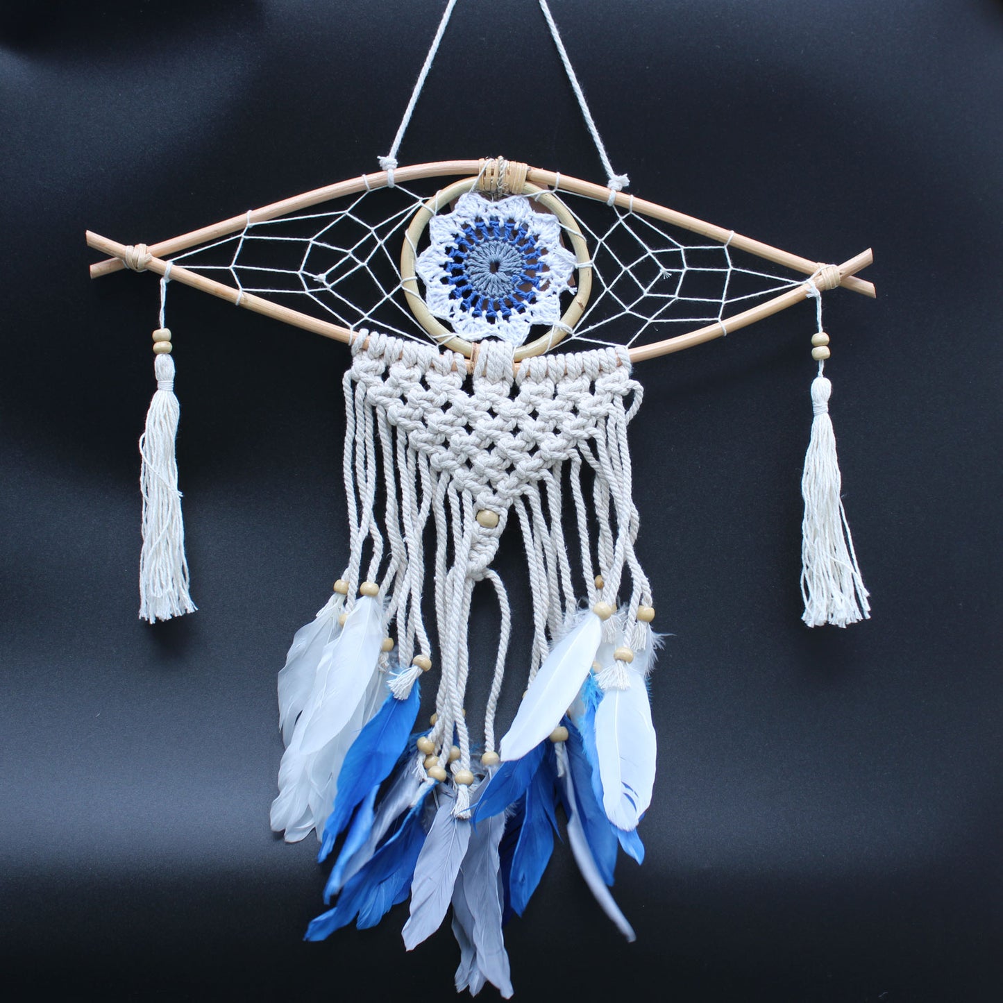 Protection Dream Catcher - Sm Macrame Eye Assorted Colours