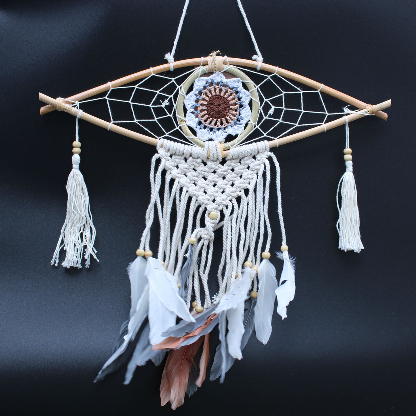 Protection Dream Catcher - Sm Macrame Eye Assorted Colours