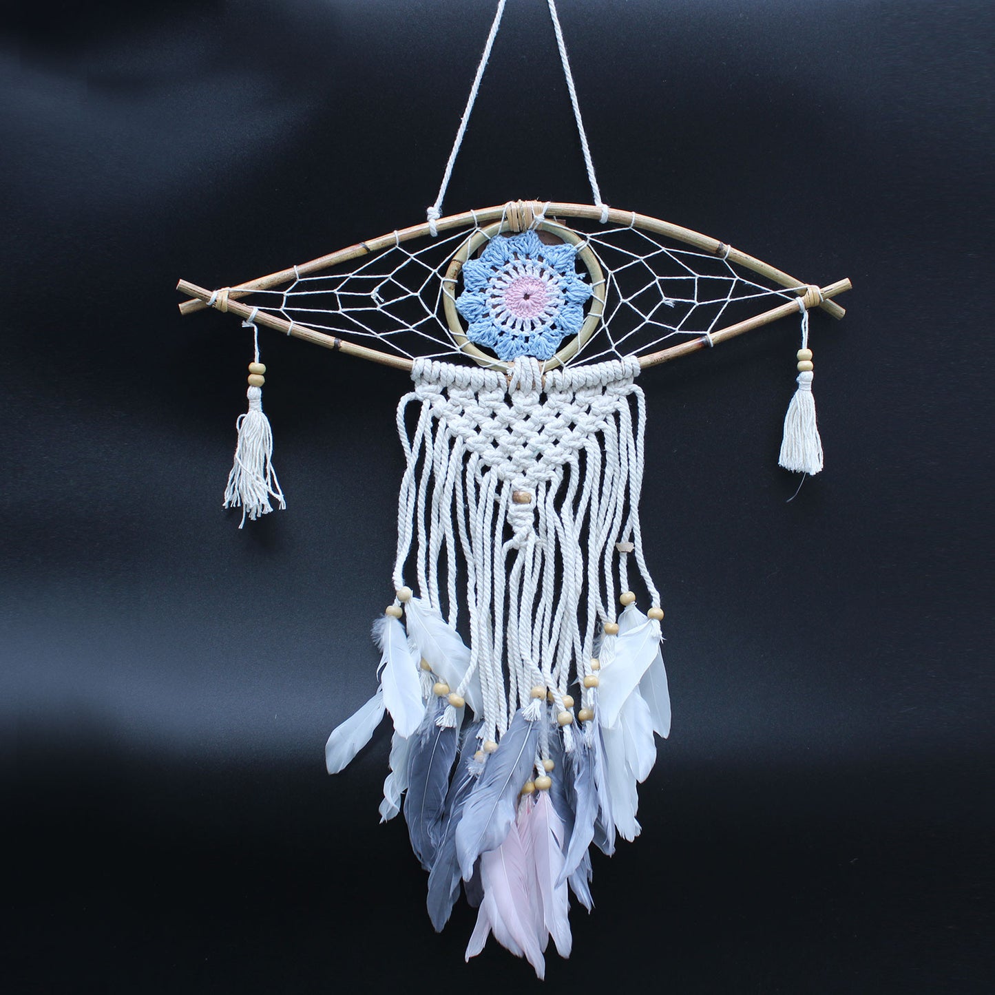 Protection Dream Catcher - Sm Macrame Eye Assorted Colours