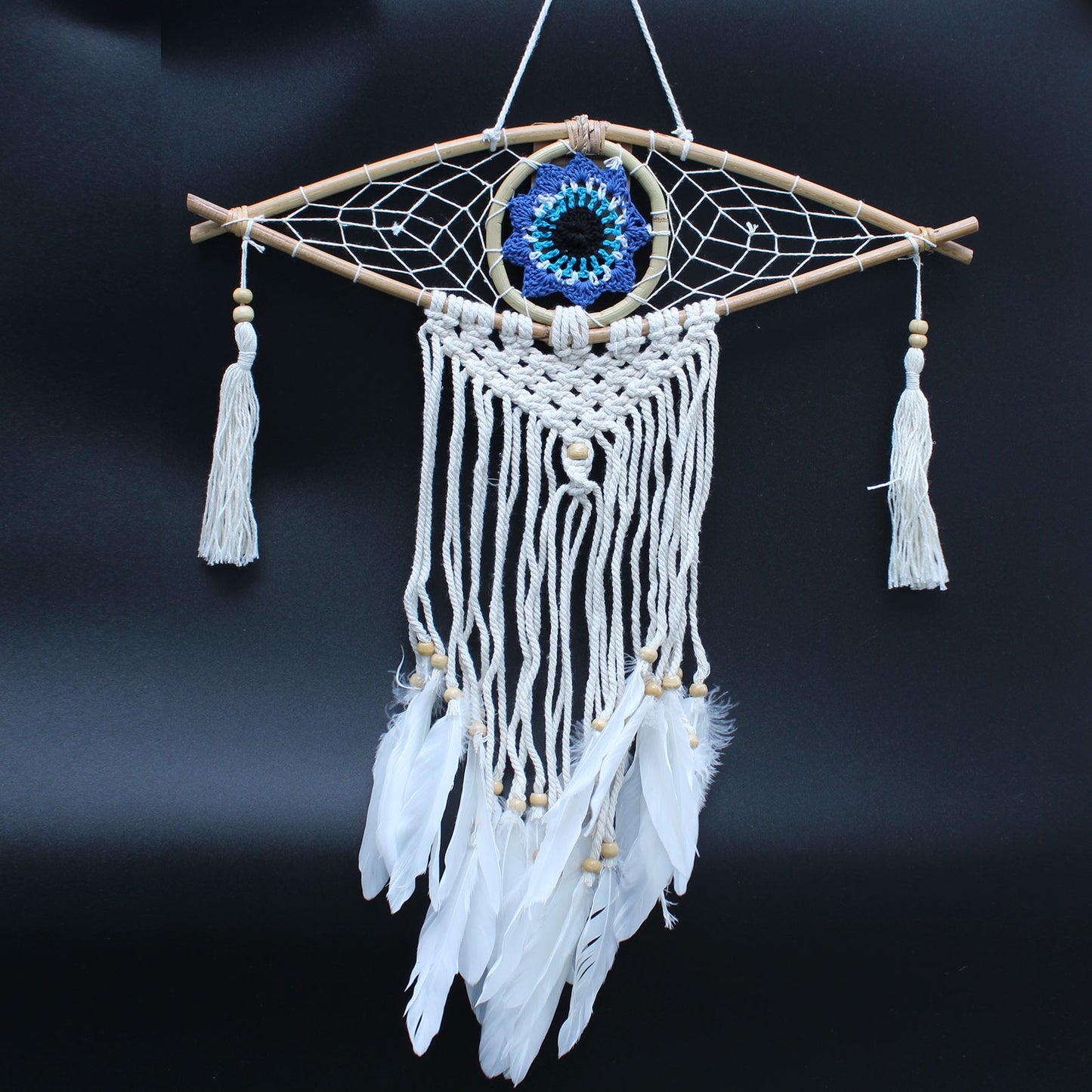 Protection Dream Catcher - Sm Macrame Eye Assorted Colours