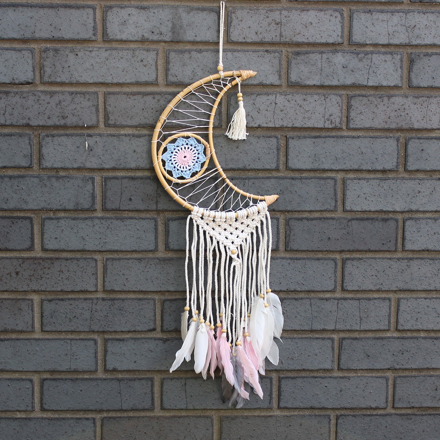 Protection Dream Catcher - Macrame Moon Assorted Colours