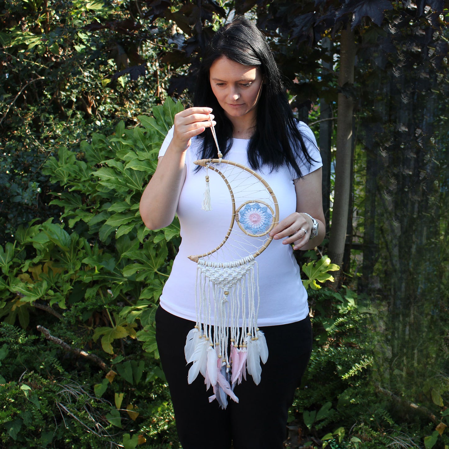 Protection Dream Catcher - Macrame Moon Assorted Colours