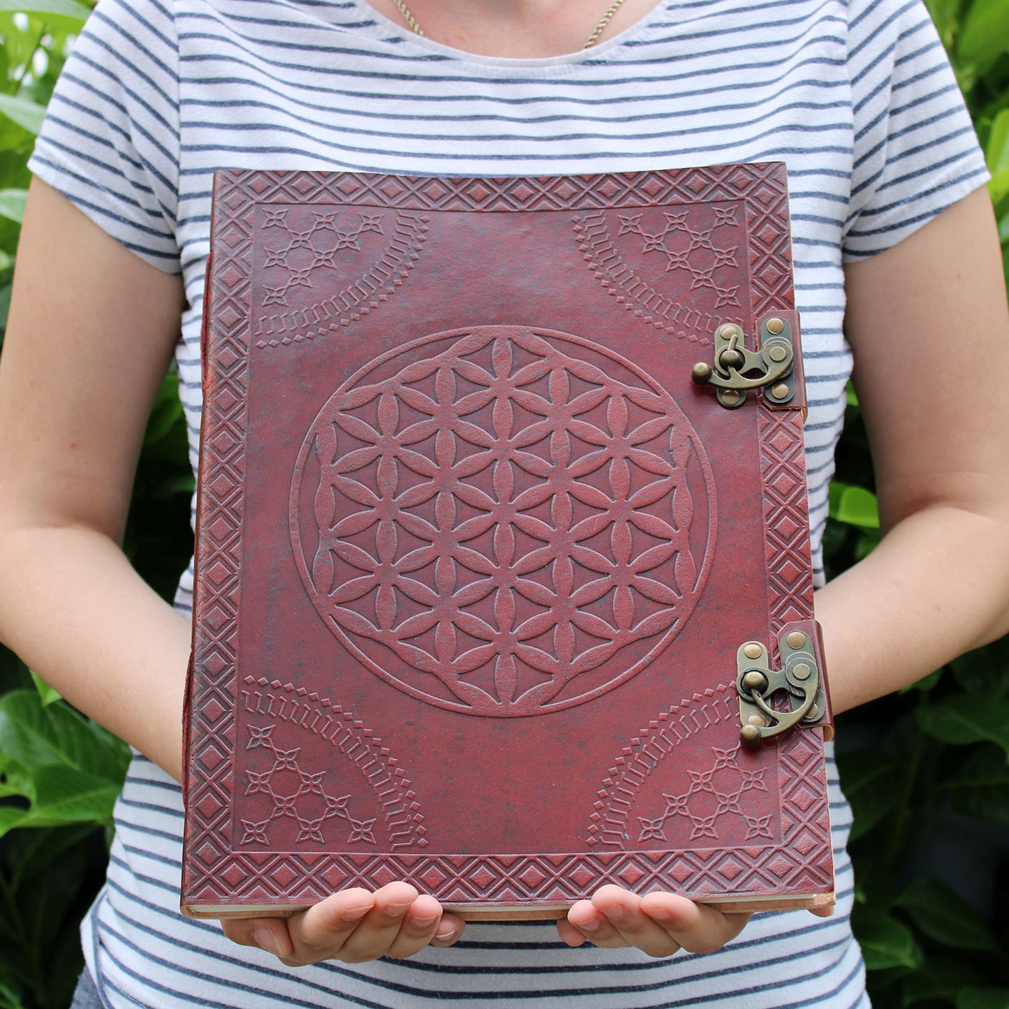 Huge Flower of Life Leather Book (200 pages)