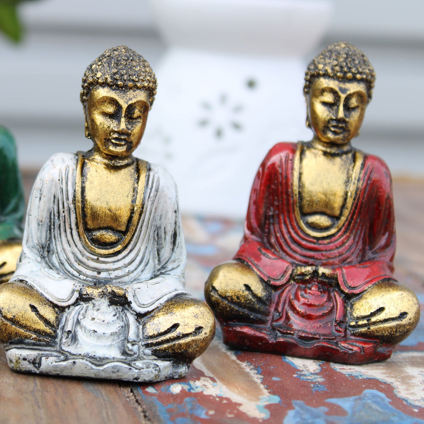 Gold Mini Buddha - 6 Pack (Assorted Colours)