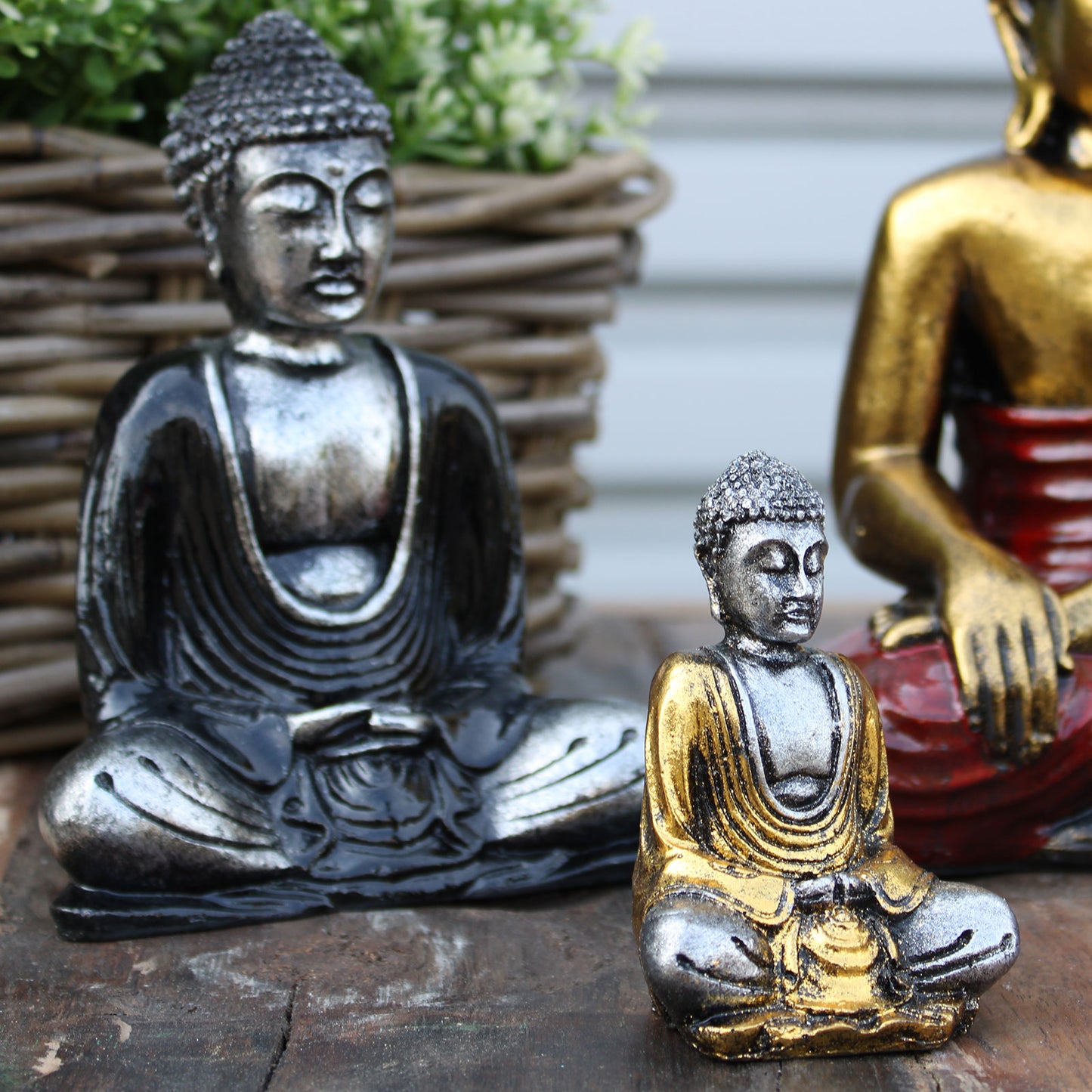 Silver Mini Buddha - 6 Pack (Assorted Colours)