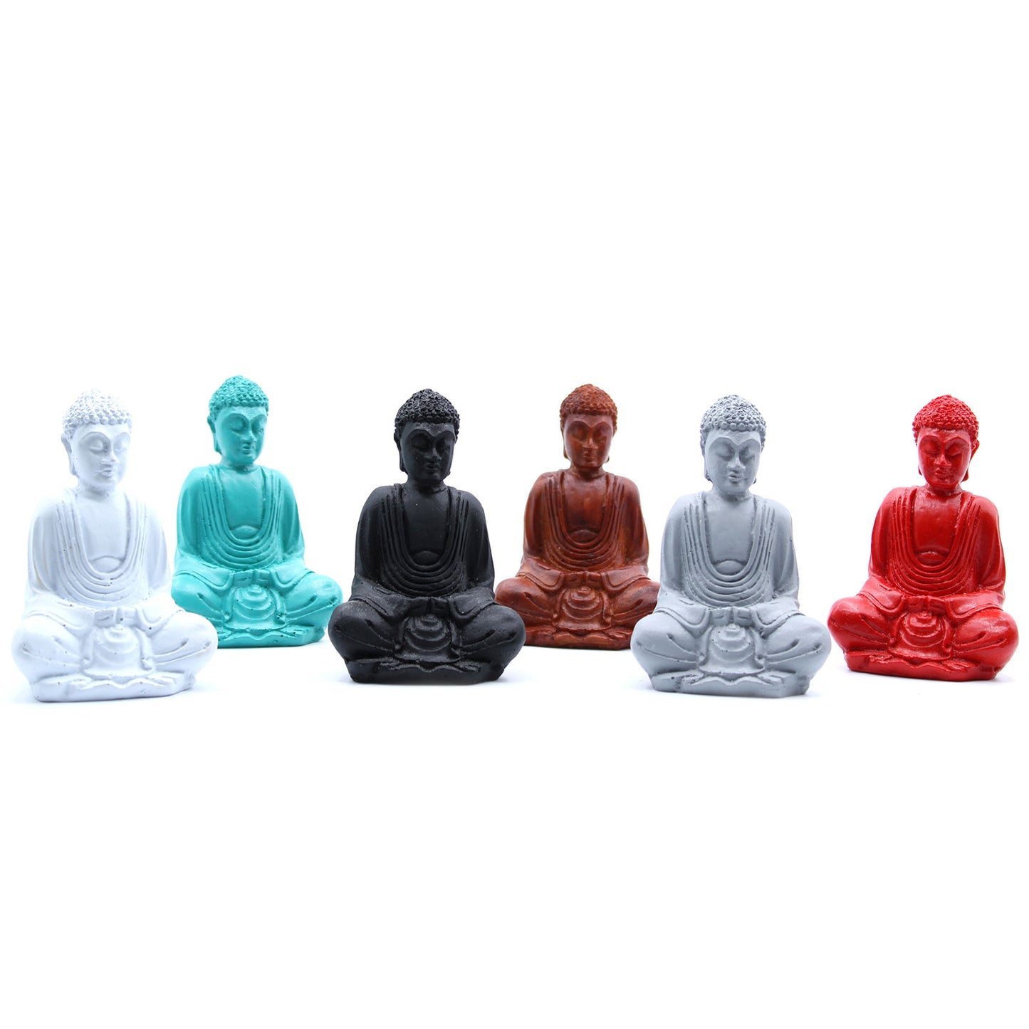 Matt Mini Buddha - 6 Pack (Assorted Colours)