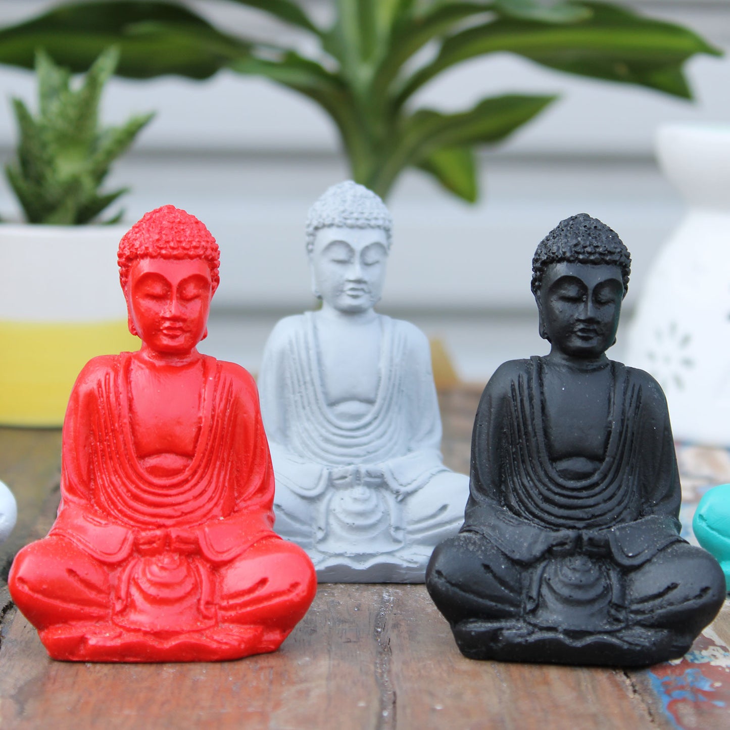 Matt Mini Buddha - 6 Pack (Assorted Colours)