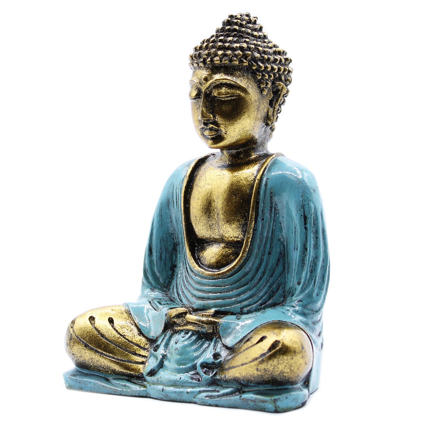 Teal & Gold Buddha - Medium