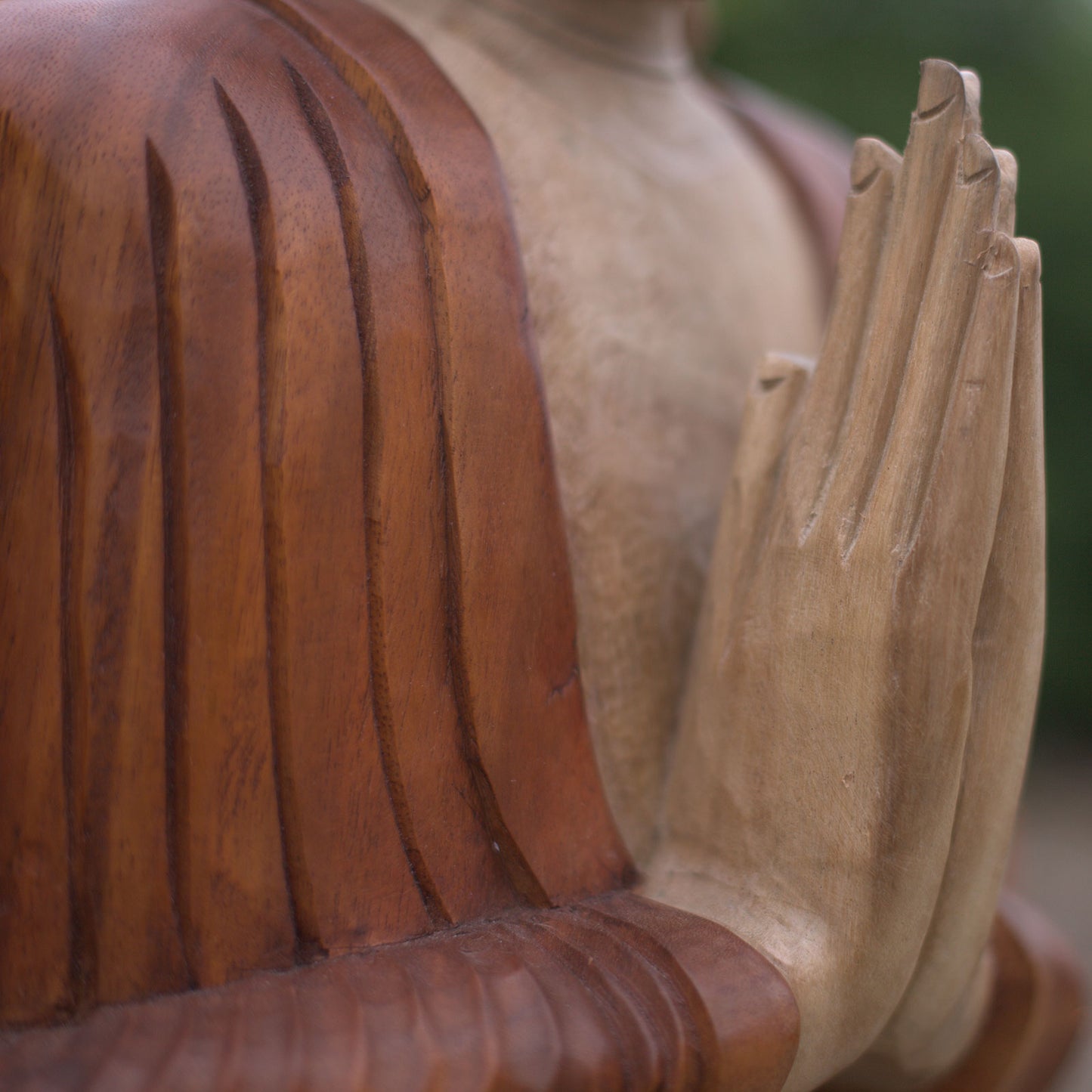 Hand Carved Buddha Statue - 40cm Welcome