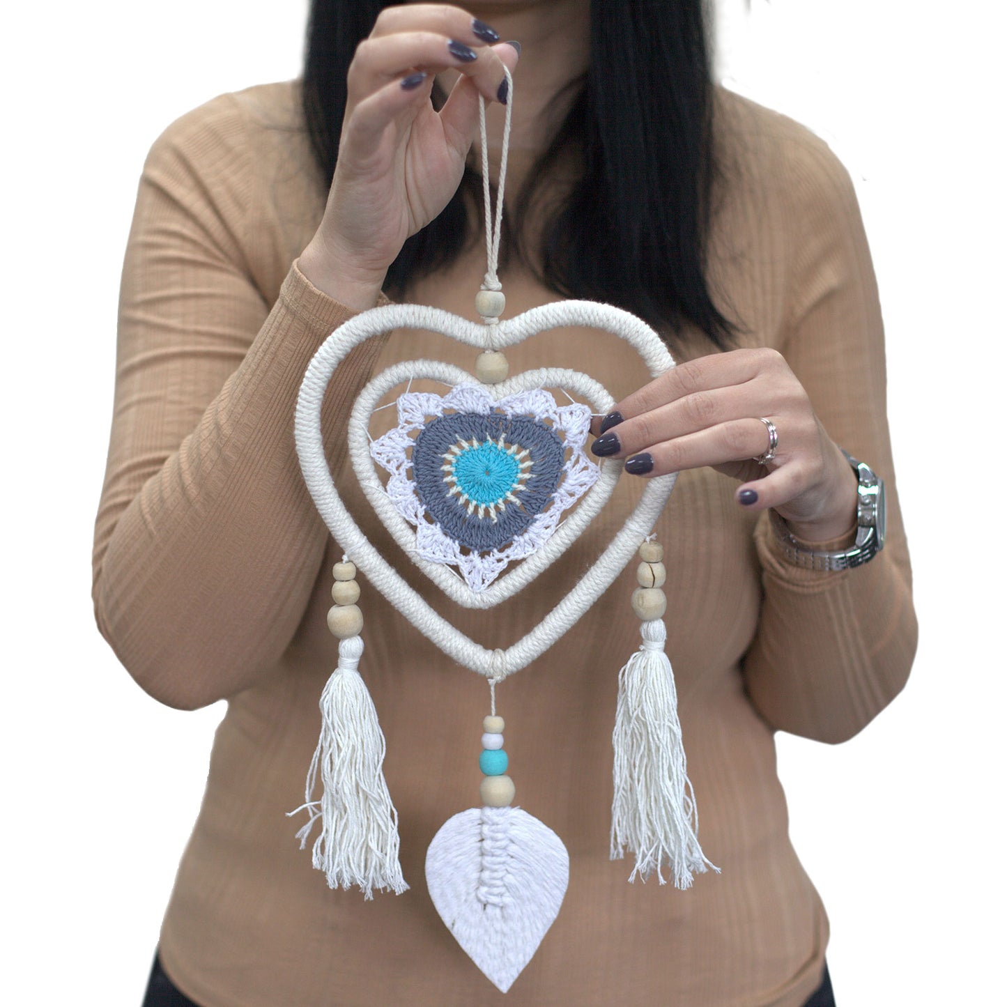 Dream Catcher - Medium Blue Heart in Heart