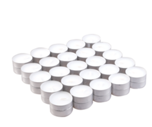 Unscented Tealight - 4hr Burn time (50 Pack)