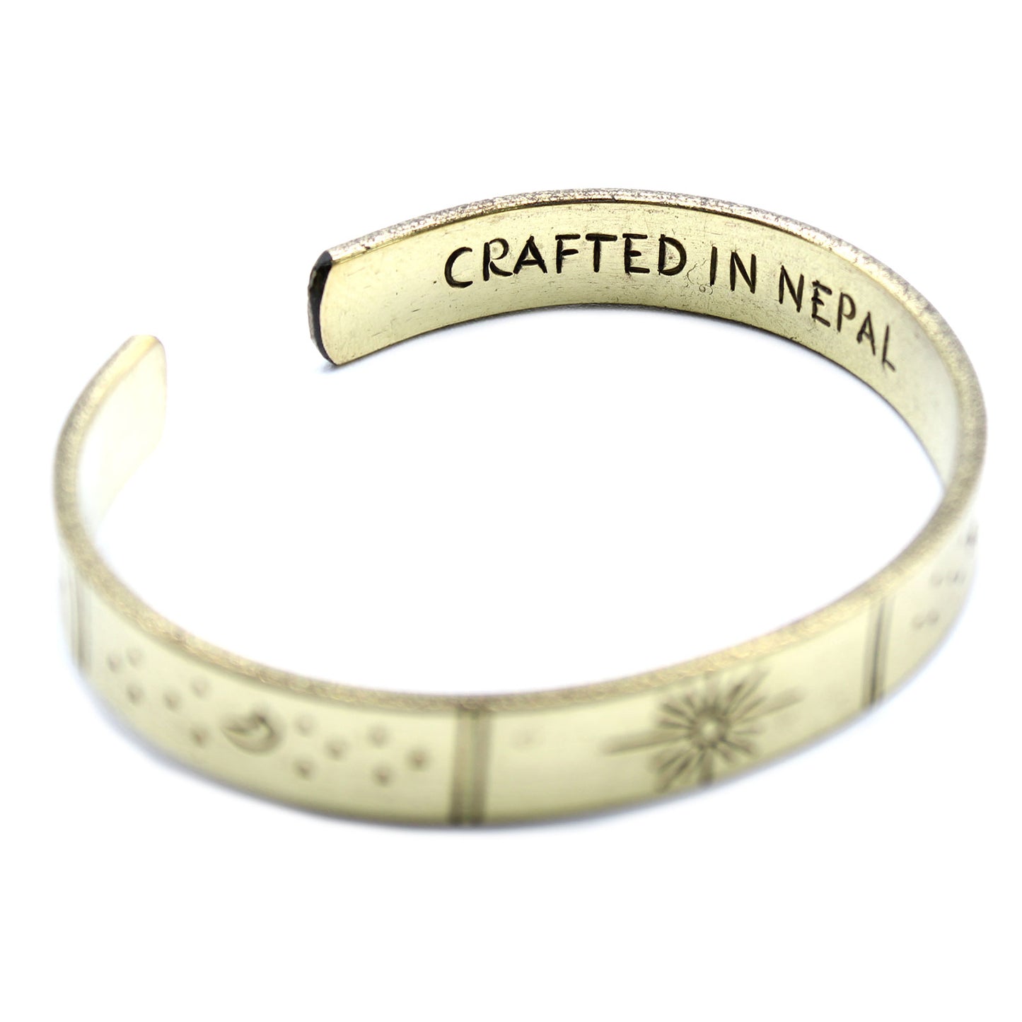 Inspiration Bracelet - Brass Snrise, Galaxy, Stars, Earth