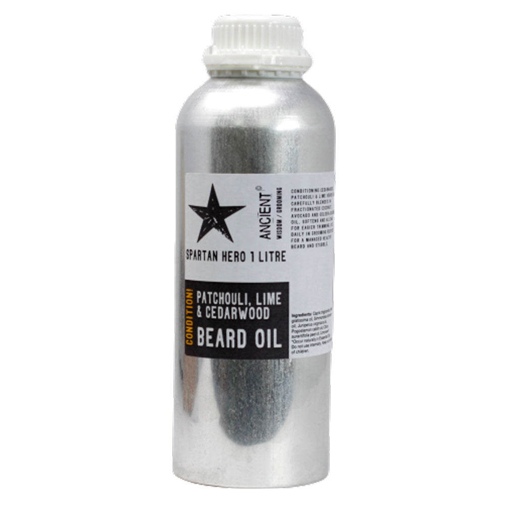 1 Litre Bulk Beard Oil - Spartan Hero - Condition!