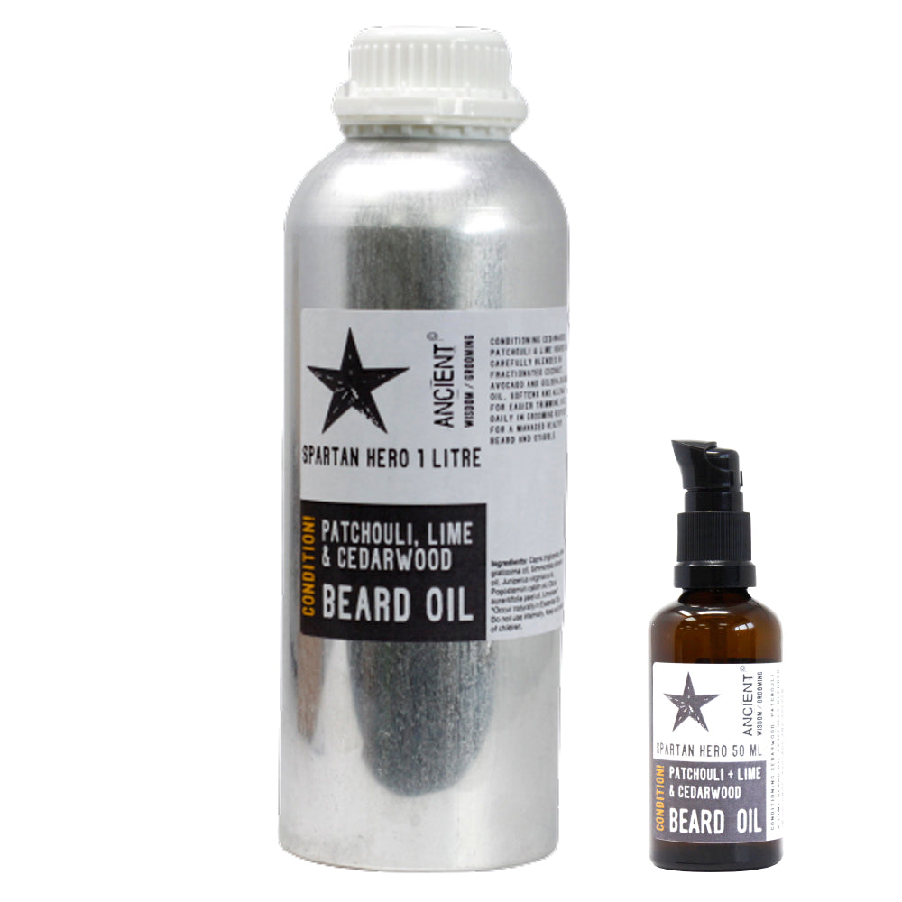 1 Litre Bulk Beard Oil - Spartan Hero - Condition!