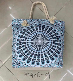 Rope Handle Mandela Bag - Sky Blue