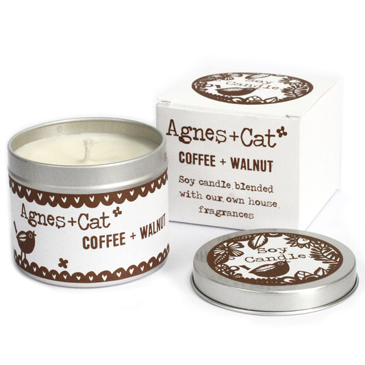 Tin Candle - Coffee and Walnut