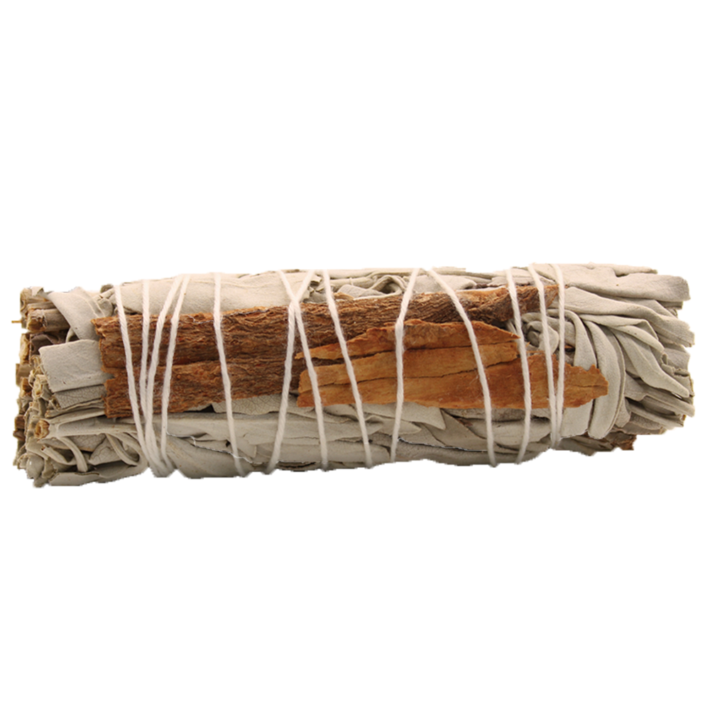 Smudge Stick (California) - White Sage & Cinnamon 10cm