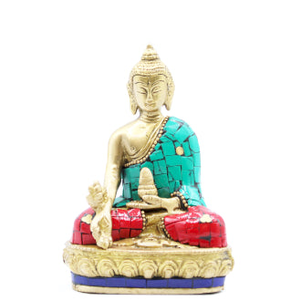 Brass Buddha Figure - Hands Down - 11.5 cm