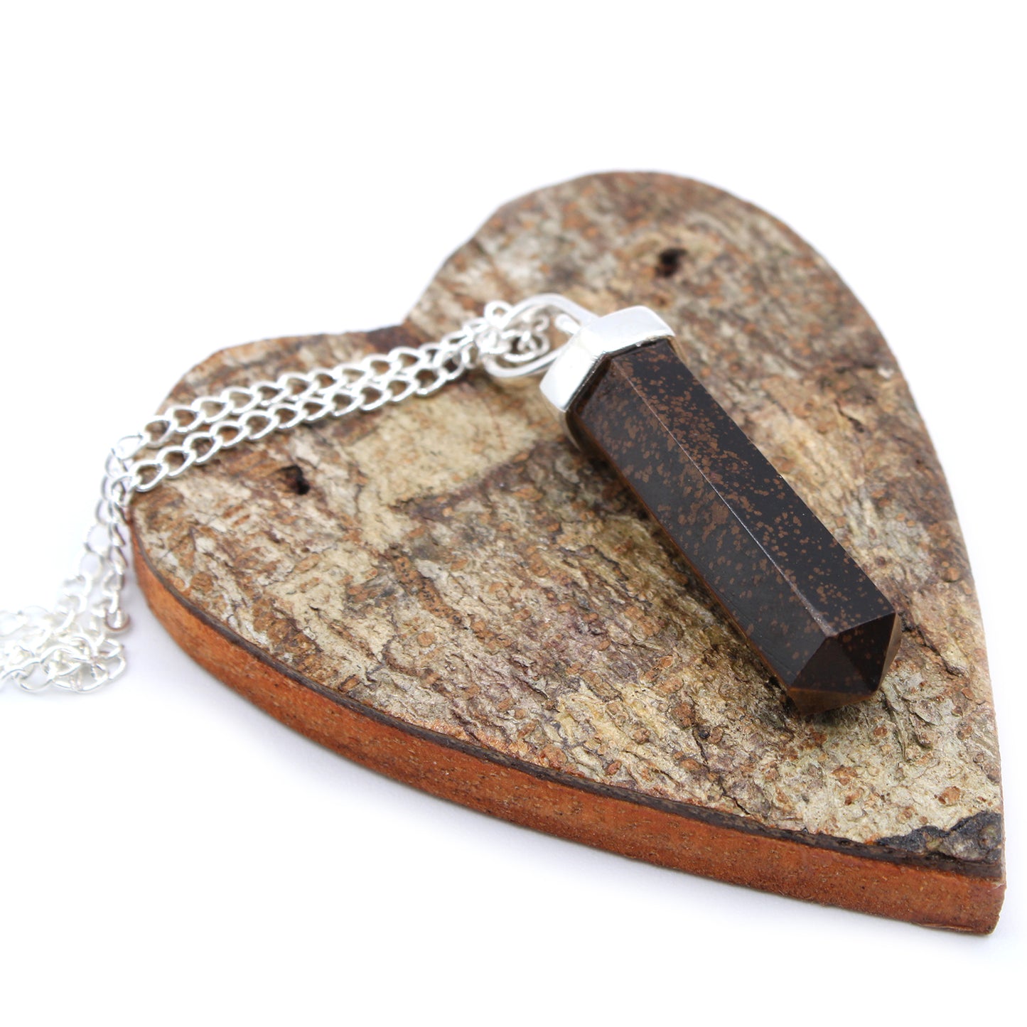 Gemstone Classic Point Pendant - Tiger Eye