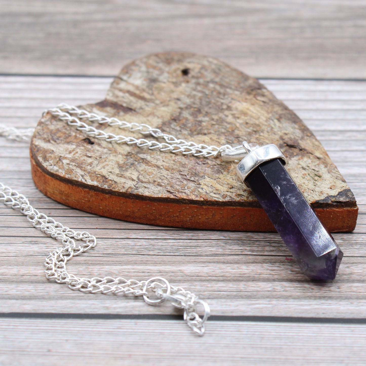 Gemstone Classic Point Pendant - Amethyst