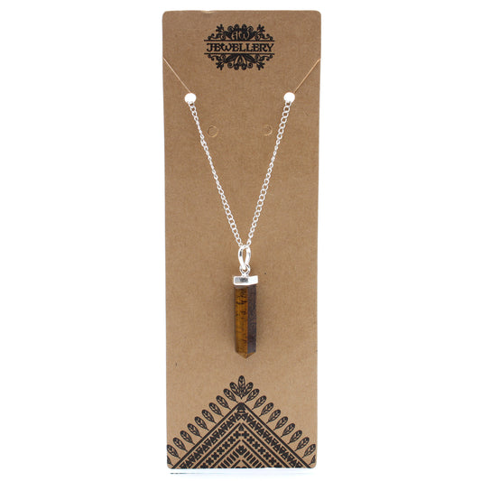 Gemstone Classic Point Pendant - Tiger Eye