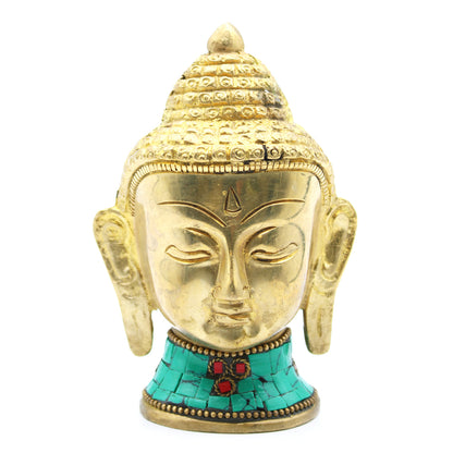 Brass Buddha Figure - Sm Head - 5 cm