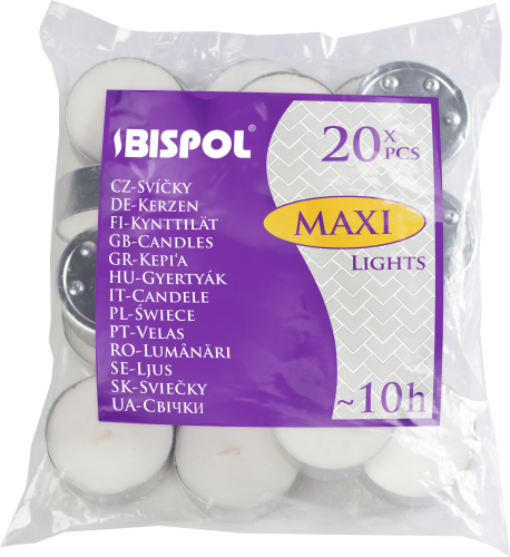 Unscented Tealight - 10h Burn time (20 Pack)